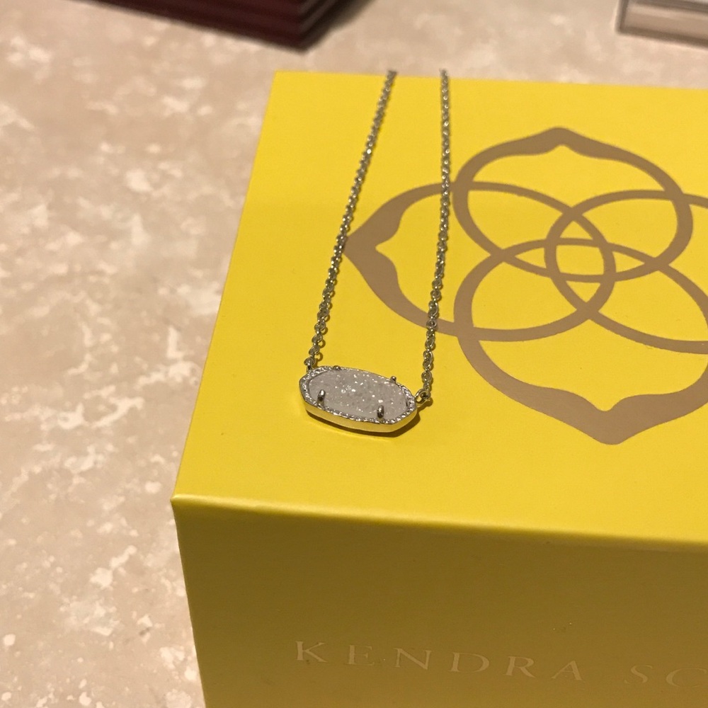 Kendra Scott White druzy necklace